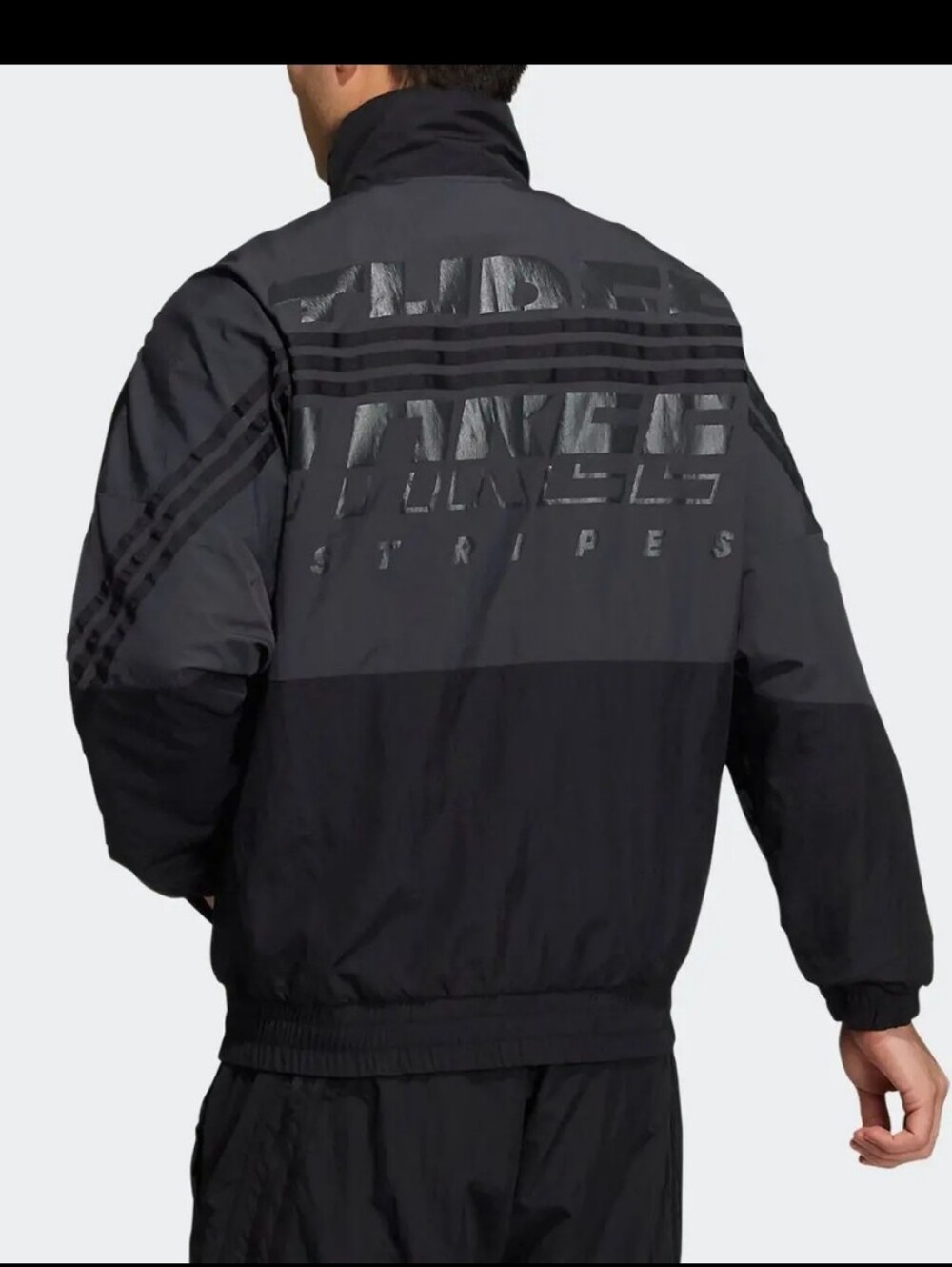 ADIDAS Mens SI WOV Logo Alphabet Stand Collar Windbreaker Jacket - L